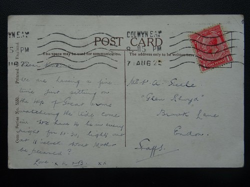 Comic HOLIDAY ROMANCE There's a Very Good View from Here c1922 Postcard - Picture 2 of 2