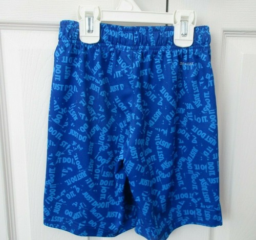 Nike Dri-Fit Boy's XS Athletic Shorts Game Royal Blue "Just Do It" Logo #939659 - Picture 5 of 11