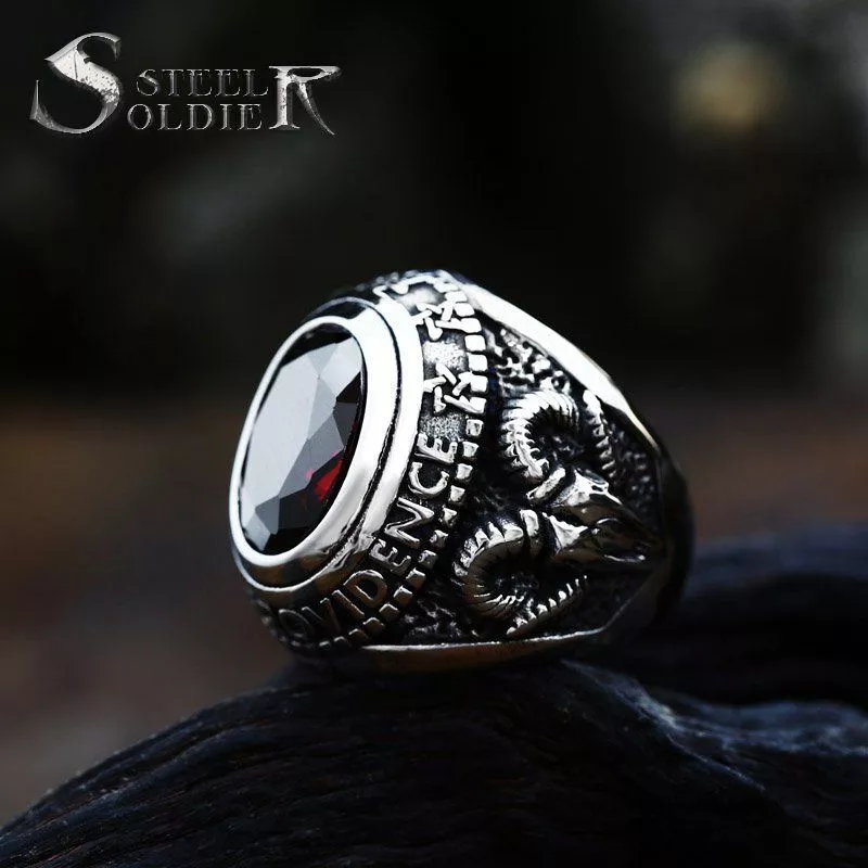 Stainless steel rings with stones sale