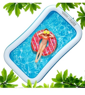 Santabay Inflatable Swimming Pool 96'' X 56'' X 22'' Full-Sized Blow Up Pool