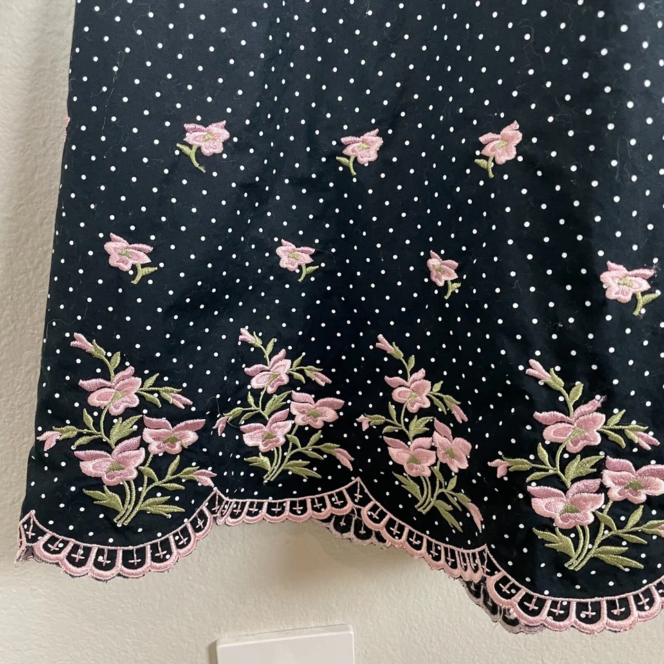 Vestido Coldwater Creek para mujer P6 sin mangas a lunares bordado floral Foto 3 de 4