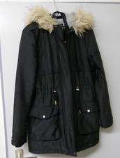 Pimkie Winterjacke in schwarz mit Kapuze  + Fell Gr. S TOP !