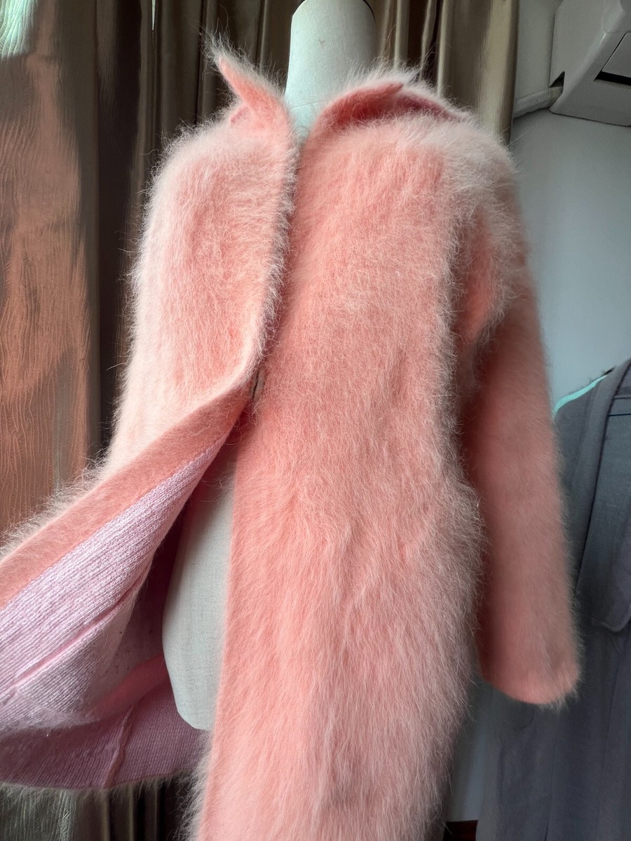 Angora Sweater Blended Fluffy Fuzzy Cardigan Super Soft Chunky