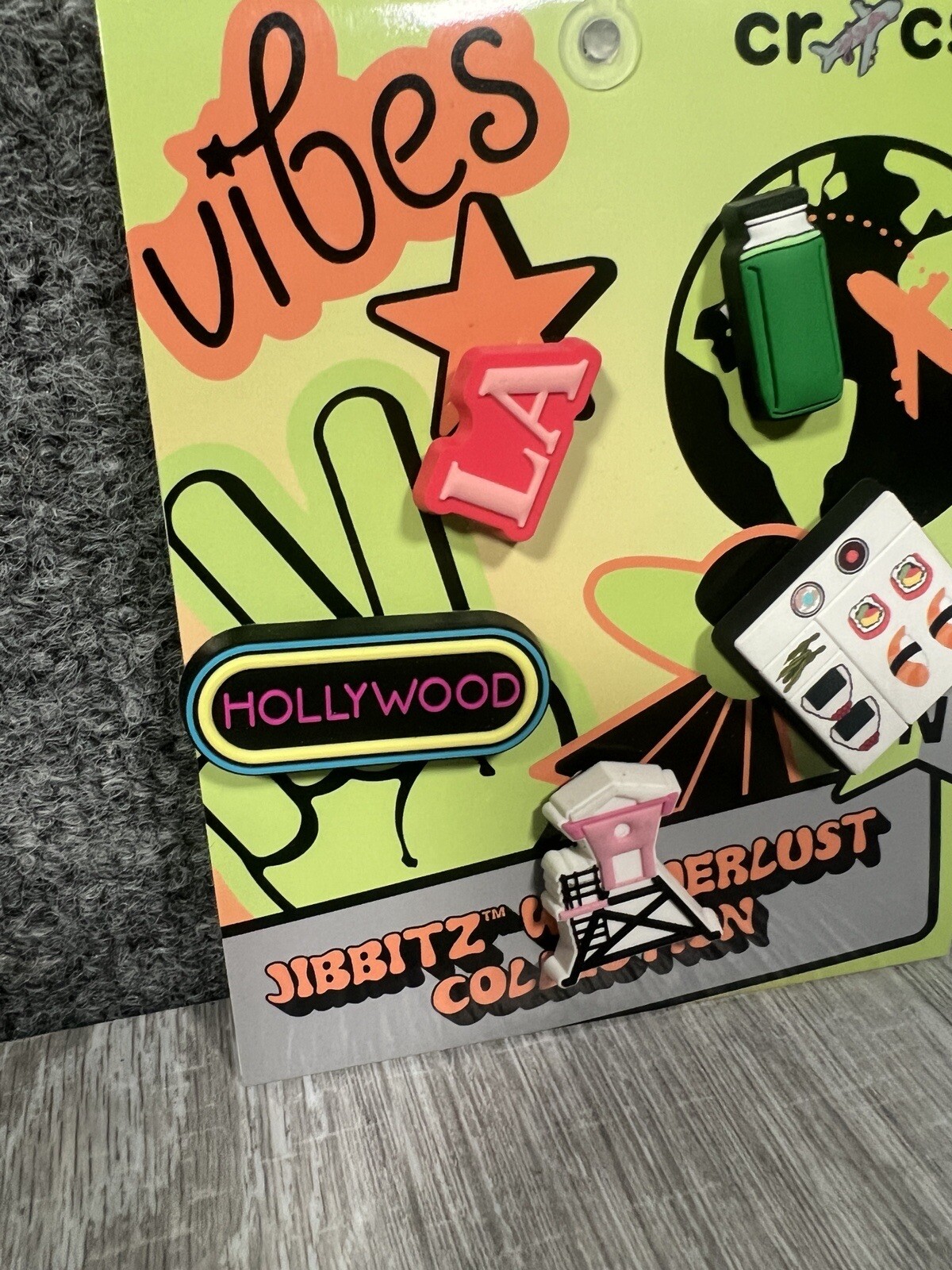 NEW Crocs Jibbitz Shoe Charms Los Angeles LA Wanderlust 5 Pack Hollywood Sushi image 2