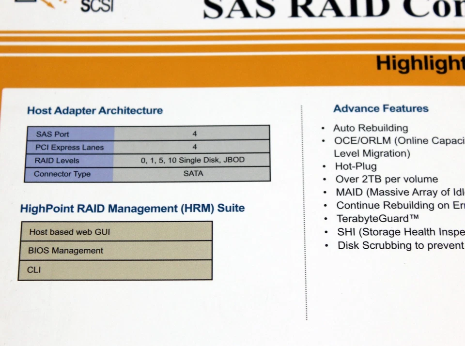 HighPoint RocketRAID 2640X4 4-Channel PCIe x4 SATA SAS RAID - Image 4 of 4