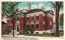 Vintage Postcard 1920's Administration Building Brown University Providence RI