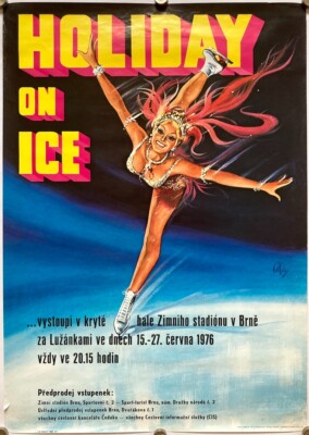 Original Vintage Poster HOLIDAY ON ICE - ICE SHOW - PERFORMANCE - THEATER - 1976