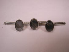 3/8" Gray Oval Mother of Pearl Vintage Formal Tux Prom Shirt Groom Studs c302