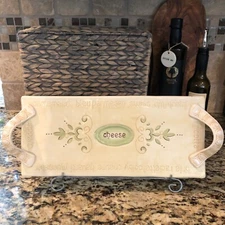 Amscan, Inc. Cheese / Charcuterie Serving Platter w Stand. New with Tags