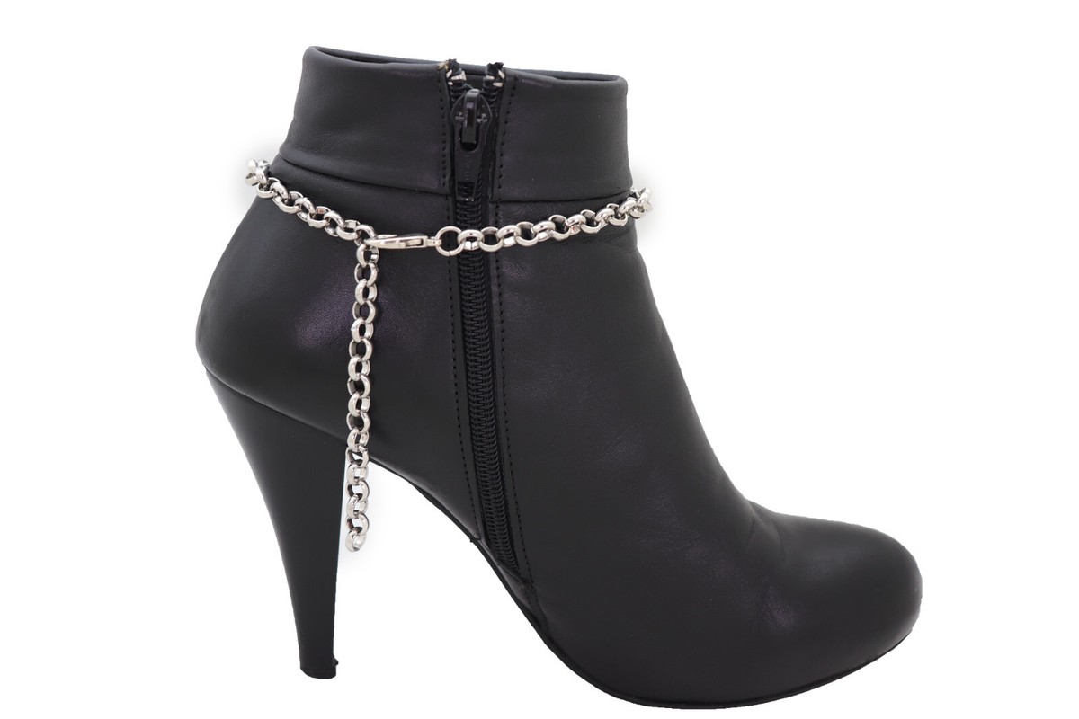 Catene Per Stivali In Argento Con Ciondoli Turchesi - Foto 4