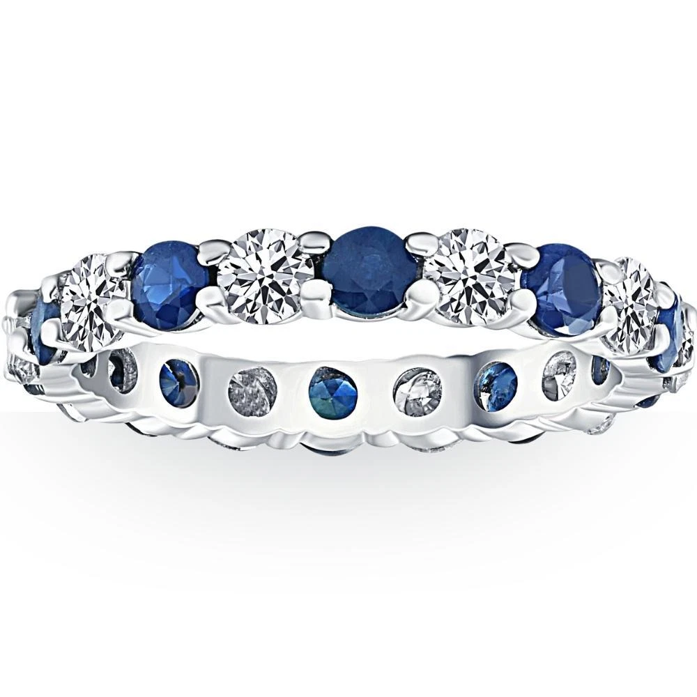 Sapphire and diamond eternity ring yellow gold deals