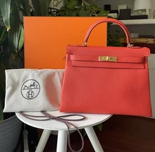 Hermès Brand New Kelly 32 Capucine Togo