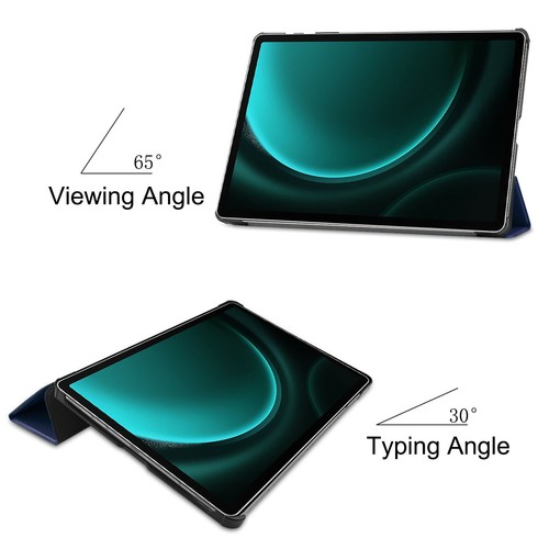 For Samsung Galaxy Tab S9 FE FE+ 5G Slim Leather Stand Magnetic Smart Case Cover - Picture 19 of 80