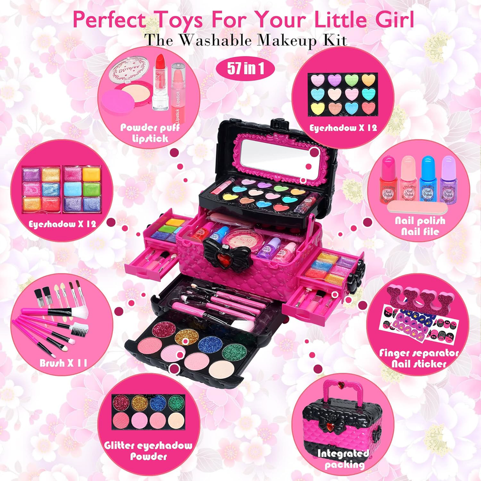 Kids Makeup Sets For Girls Girls Toys Children Makeup Set Washable Make Up Set eBay