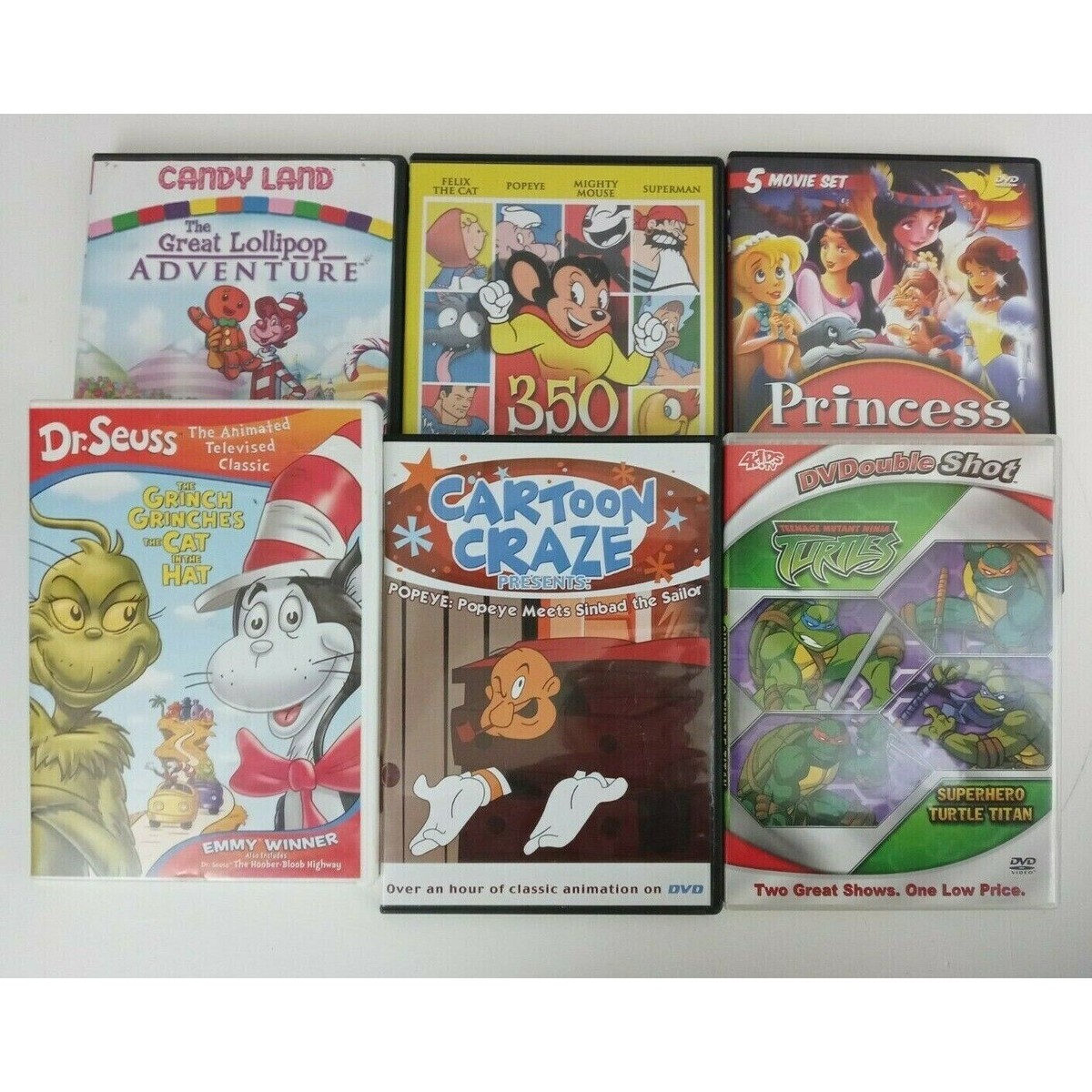 Lot of 5 Classic Cartoon DVDs: TMNT, Popeye,&amp; More Titles Below | eBay