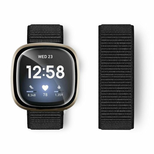 Nylon Loop Sport Watch Band Strap Wristband For Fitbit Versa 3 4 Fitbit Sense 2 - Picture 34 of 60