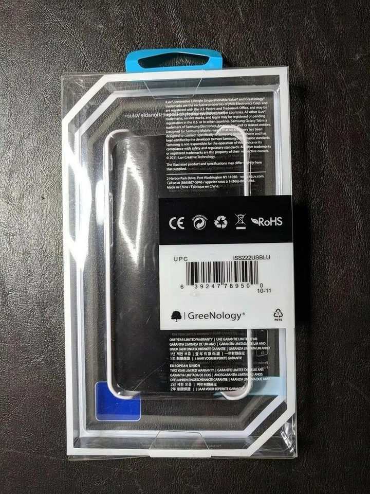 Funda protectora de plástico duro para teléfono celular iLuv para Samsung Galaxy SII S II - azul Foto 3 de 3