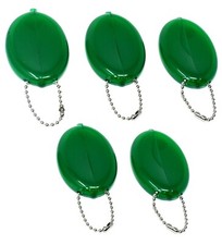 Green Oval Squeeze Purses  Multi-Purpose Holds small items  Keys  Made in USA