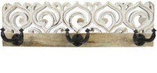Indischer Kleiderhaken/ Garderobe/ Wandhalter Holz-Ornamente Shabby look Shabby-