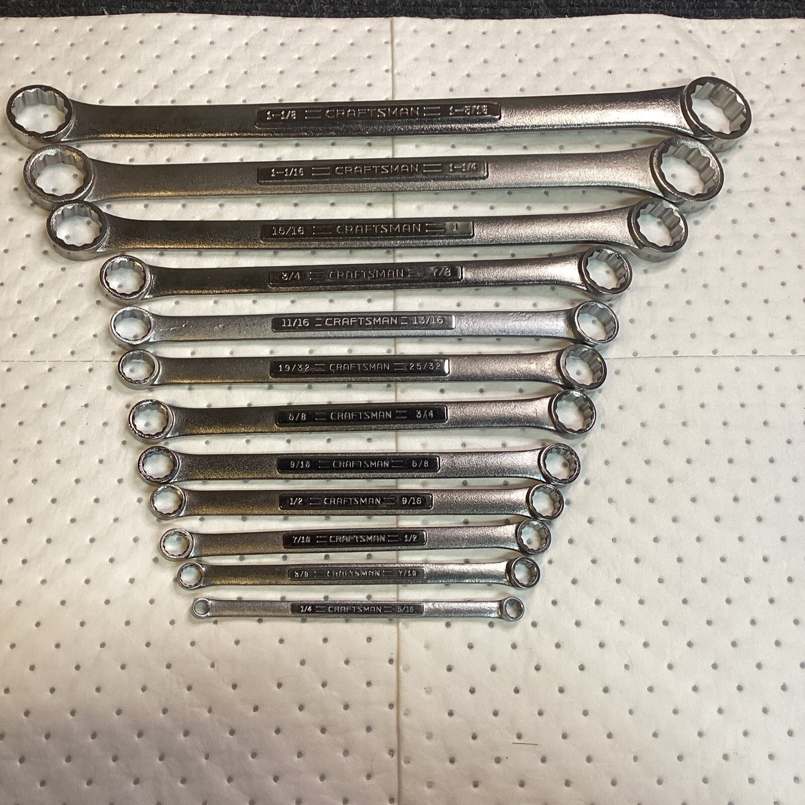 Craftsman Double Box End Wrench Set SAE Made In USA 12 Pieces eBay
