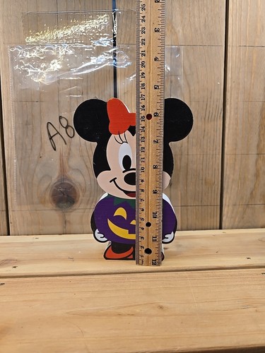 Bloque de madera Minnie Mouse calabaza Halloween Disney decoración navideña - Imagen 2 de 4