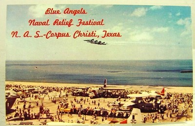 1970 F-4 BLUE ANGELS FORMATION OVER NAS CORPUS CHRISTI, TEXAS