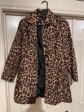 leopard print coat Size 8
