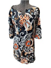 UNCLE FRANK Bohemian Aztec Print Dolman Sleeve Dress Size Small Multicolor-EUC