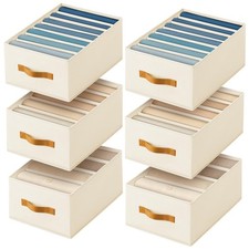 Clothes Organizers and Storage - 4/5/7 Grids Fabric Jeans Organizer with Hand...