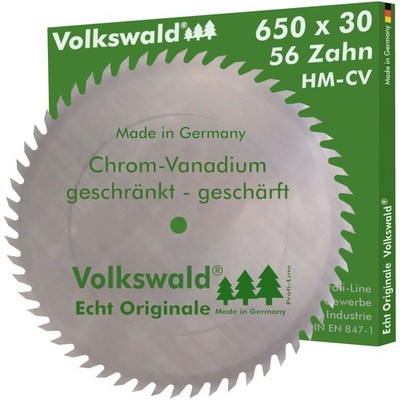 Volkswald  Sägeblatt CV 650 x 30 mm Z= 56 Tischreissäge Chrom-Vanadium