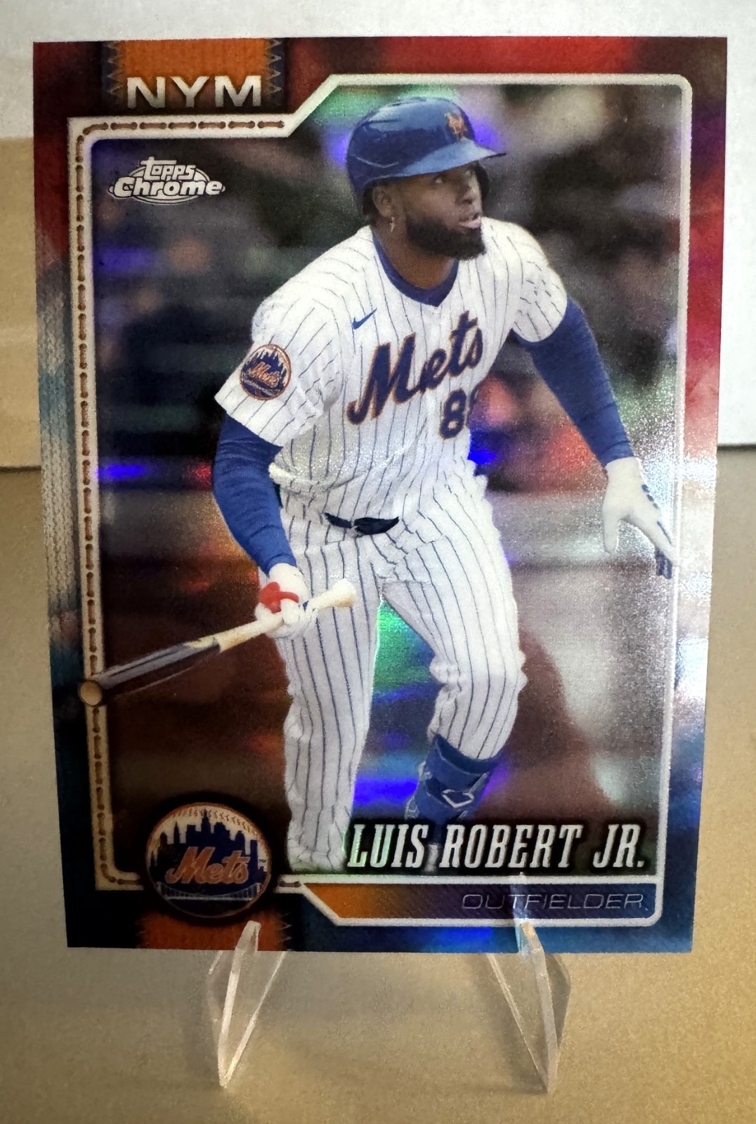 Luis Robert Jr. #267 "Red White & Blue" - 2026 Topps Chrome Baseball - Mets