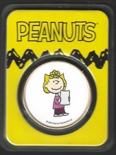 PEANUTS – SALLY BROWN COLORIZES .999 SILVER ROUND