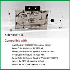 GPU Water Block For PowerColor AMD Radeon RX 7900XT Hellhound/Reference Edition