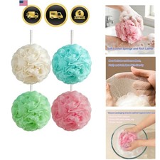 Loofah Sponge 4 Pack, 60G Soft Loofa Bath Sponges Luffa for Shower Women Men