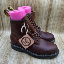 Dr. Martens 1460 SR Men's Size 9 Brown Slip Resistant Leather 8-Eyelet Boots NEW