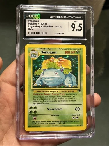 2002 Pokemon Venusaur 18/110 Legendary Collection Rare Holo CGC 9.5 MINT+