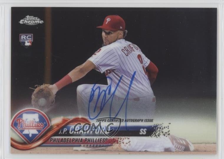 2018 Topps Chrome Rookie Auto JP Crawford #RA-JC Auto pu3