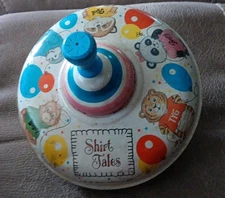 SHIRT TALES 1980 HALLMART CARDS, INC TIN SPINNING TOP VINTAGE