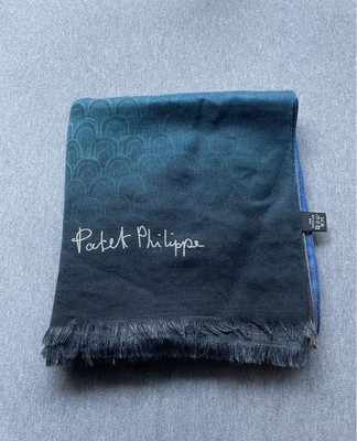 Patek Philippe Schal & Krawatte Set - Blau Kaschmir Farbverlauf - Top Zustand