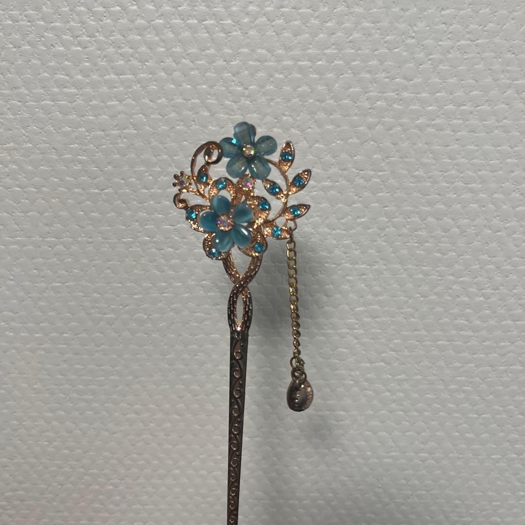 SALE❣️本物フラワー❤️アリッサム沢山の水色ヘアピン❤︎ Japanese Hairpin Kanzashi Flower motif blue hair accessory | eBay