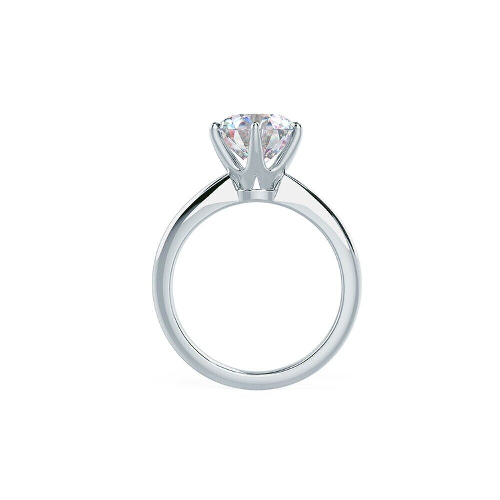 Wedding Ring Solid 950 Platinum Solitaire Natural… - image 6
