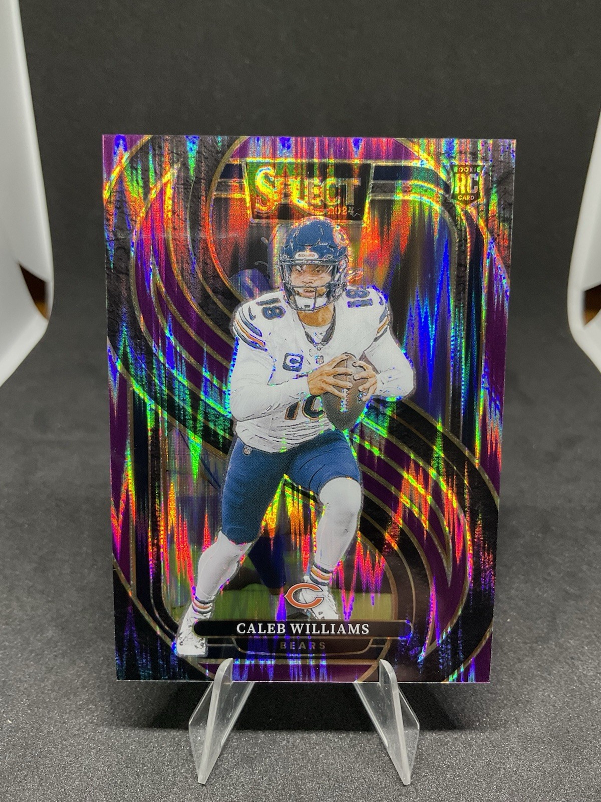 2024 Select Caleb Williams Purple Shock Prizm 197/360 Premier Level #114
