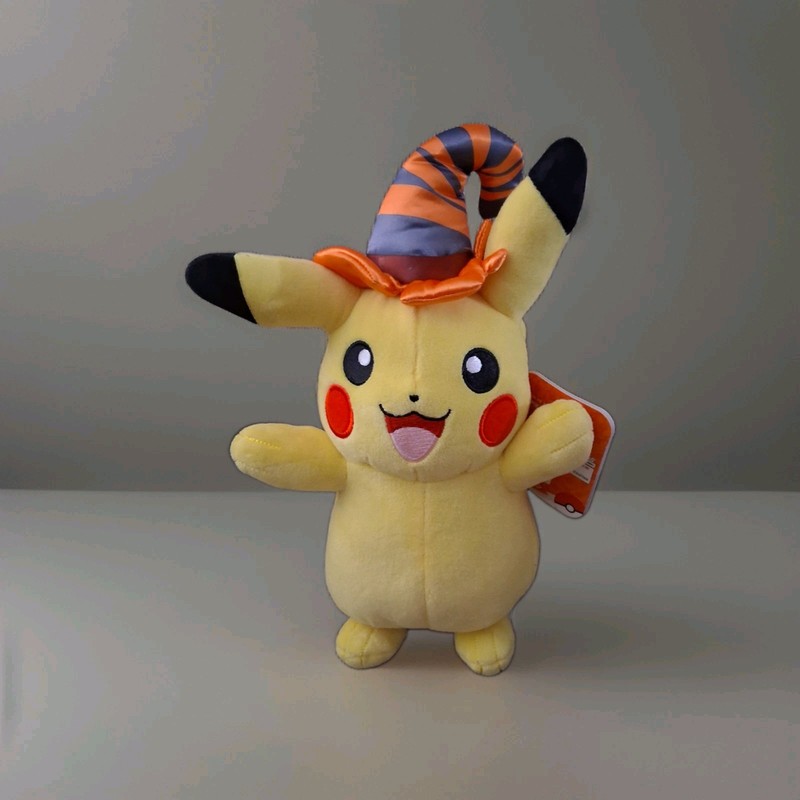 NEW w/ Tags Pikachu Plush Halloween Witch Costume Hat Jazwares Pokemon 8 Inches