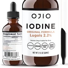 Lugols Iodine Solution 2 - 1 Year Supply - High Potency Liquid Oral Iodine D...