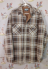 ๐ VTG Fieldmaster Quilt Lined Flannel Jacket Shacket Made In USA Mens Size LT