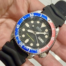 VTG Seiko Pepsi Bezel SKX009 Men's 42mm Diver Watch Automatic All Original Head