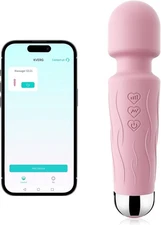 Handheld Personal Small Massager with APP–Waterproof, USB Rechargeable, Pink