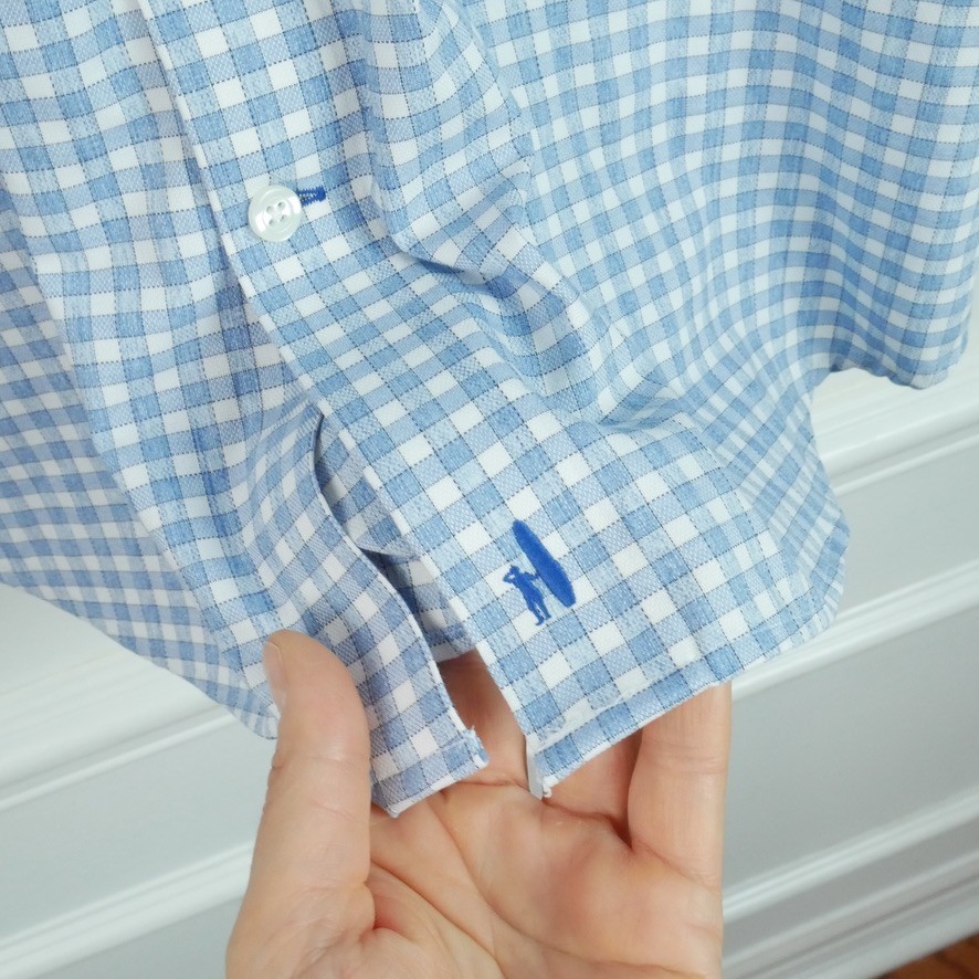 Johnnie O Performance Large Button Down Shirt Blu… - image 4