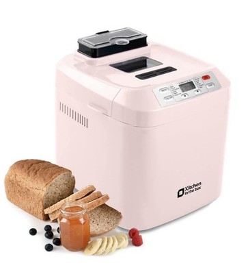 Kitchen in the Box Bread Maker Machine 2LB 12 Programs 550W Pink New