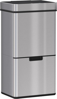 HOMCOM 72L Recycling Sensor Eimer Edelstahl 3 Fächer Küche Neu UVP99 